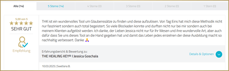 Nachricht einer Teilnehmerin